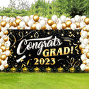 36inx70in Congratulation Graduate Banner Backdrop + 2Pcs Hanging Banners