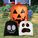 Halloween Plastic Leaves Bag for Yard, 6 Pcs