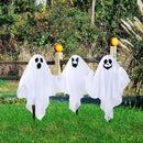 3 Pcs Halloween Light-up Ghost Yard Stake Decorations