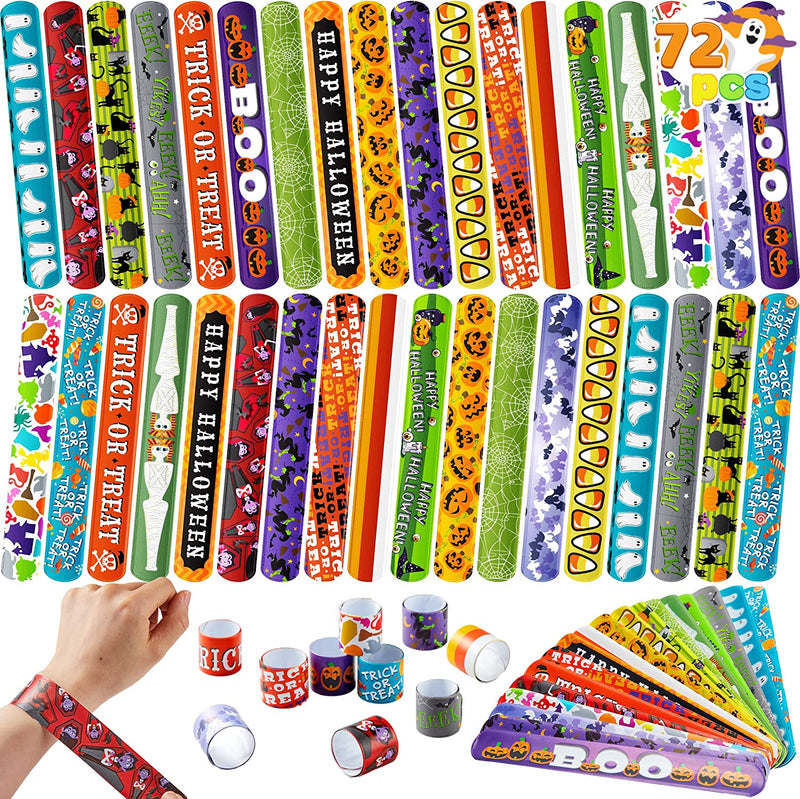 72 Piece Halloween Slap Bracelets