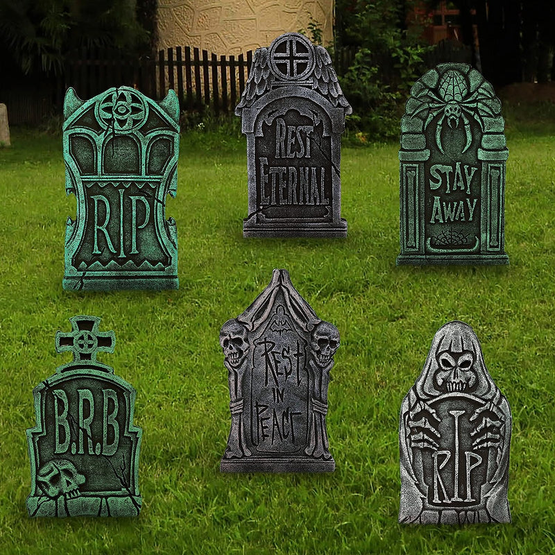 16.9in Foam Graveyard Tombstone, 6 Pack