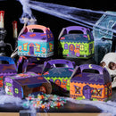 3D Halloween House Cardboard Treat Boxes, 32 Pcs
