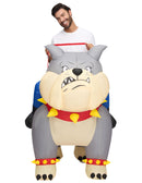 Ride-On Inflatable Bulldog Costume for Adults