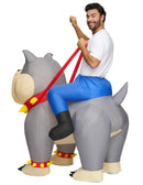 Ride-On Inflatable Bulldog Costume for Adults