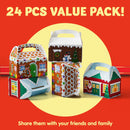 Christmas House Cardboard Box, 24 Pcs