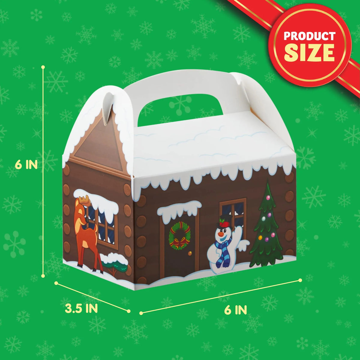 Christmas House Cardboard Box, 24 Pcs-joyin