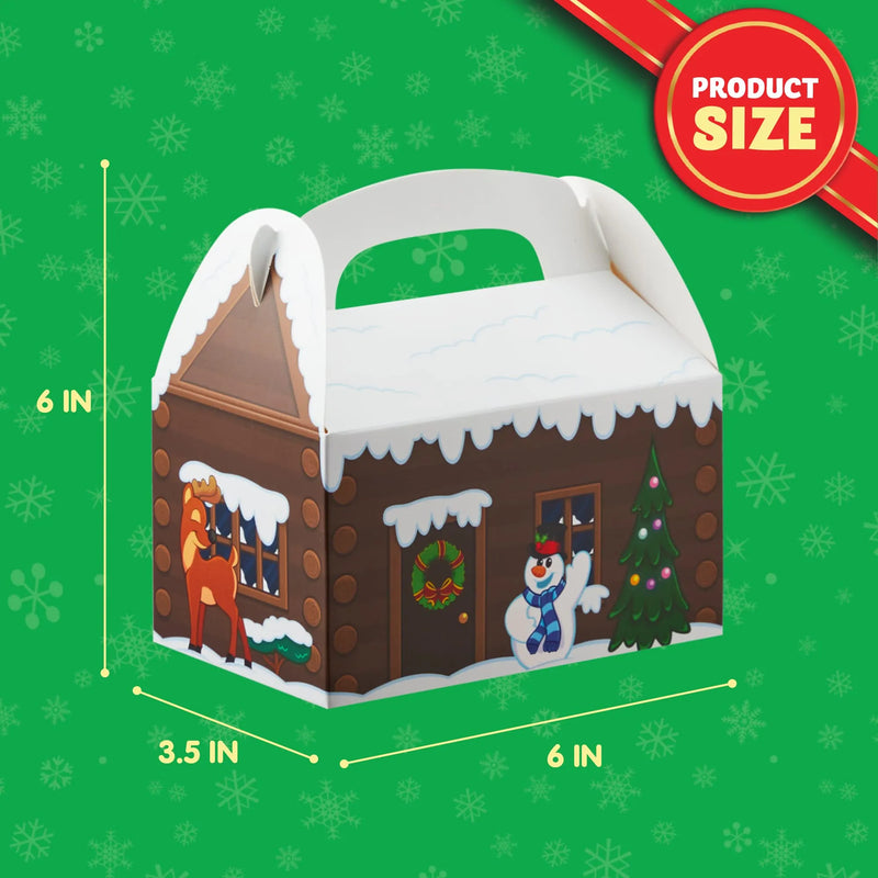 Christmas House Cardboard Box, 24 Pcs