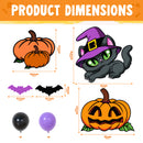 JOYIN Black Cat Trunk-or-Treat Car Decoration Kit for SUV – Halloween Set with Glowing Pumpkin & Bats