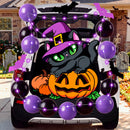 JOYIN Black Cat Trunk-or-Treat Car Decoration Kit for SUV – Halloween Set with Glowing Pumpkin & Bats