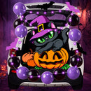 JOYIN Black Cat Trunk-or-Treat Car Decoration Kit for SUV – Halloween Set with Glowing Pumpkin & Bats