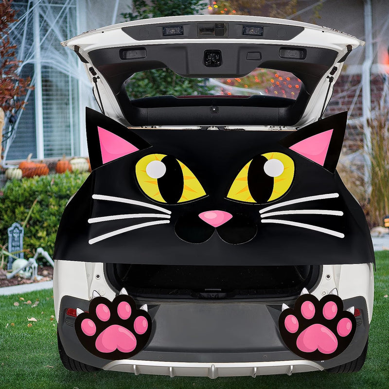 Black Cat Halloween Trunk or Treat Decor Kit