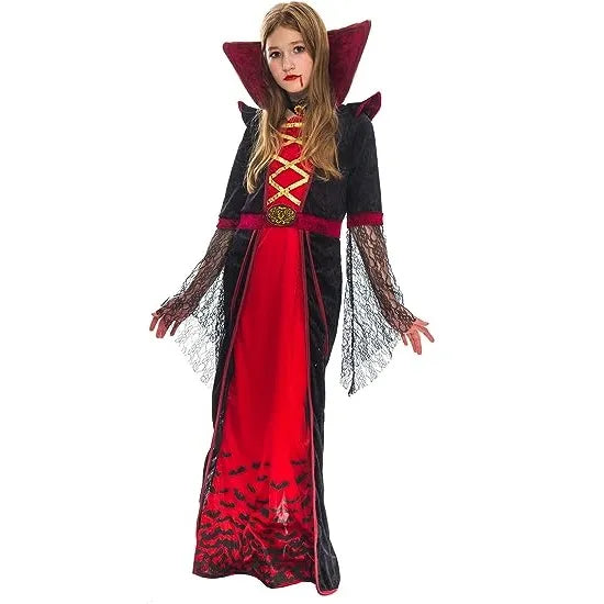 Child Girl Royal Vampire Costume-XXL