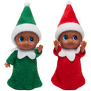 Christmas 2PCS Tiny Elf Doll Christmas with 1 red and 1 Green elf