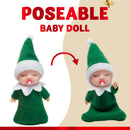 Christmas 2Pcs Tiny Elf Doll with 1 red and 1 Green elf Doll with Teat