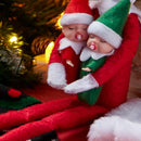 Christmas 2Pcs Tiny Elf Doll with 1 red and 1 Green elf Doll with Teat