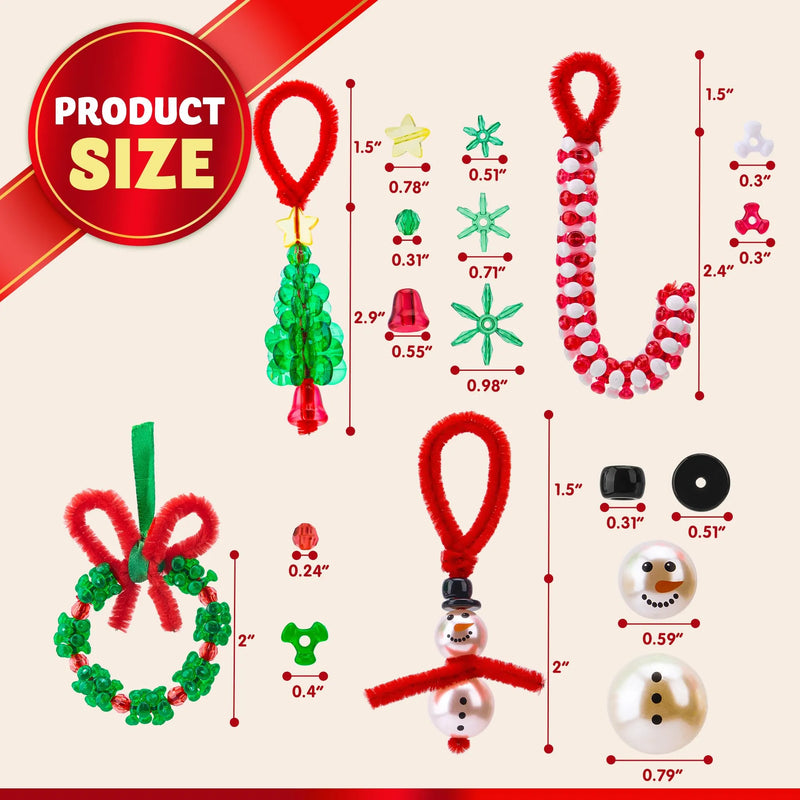 Christmas Beaded Ornament Craft, Make Up to 40 Hanging Ornaments