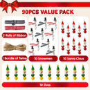 Christmas DIY Wooden Beads Craft, Printed Wood Round Beads