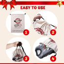 Christmas Drawstring Gift Bag Santa Burlap Sack 26in x 19in