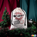 Christmas Drawstring Gift Bag Santa Burlap Sack 26in x 19in
