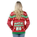 Christmas Funny Santa Pullover Long Sleeve Ugly Sweater with Candy Cane Light Bulbs