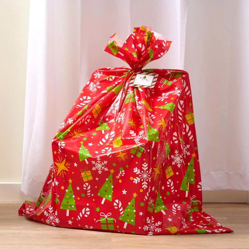 Christmas Gift Bag 56''x36'' Oversized Gift Wrapping Plastic Bag