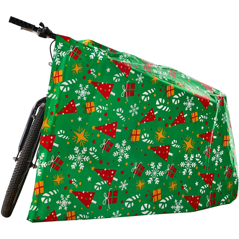 Christmas Jumbo Green Bike Gift Bag 72”x60inPlastic Xmas Gift