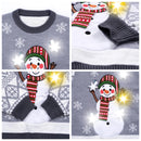 Christmas Novelty LED Light Up Women Snowman Ugly Sweater