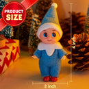 Christmas Soft Plush BlueTiny Elf Doll for Christmas Decor