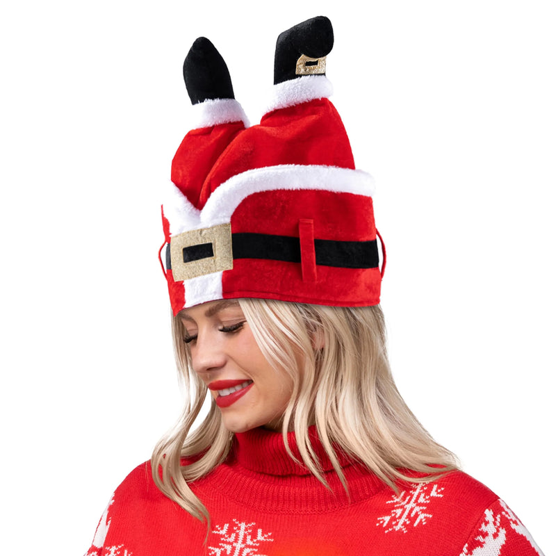 Christmas Wiggling Dancing Santa Pants Hat for Adult Costume Accessories