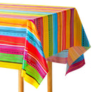 Cinco De Mayo Multi Color Plastic Tablecover, 6 Pcs