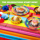 Cinco De Mayo Multi Color Plastic Tablecover, 6 Pcs