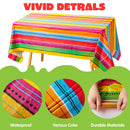 Cinco De Mayo Multi Color Plastic Tablecover, 6 Pcs