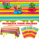 Cinco De Mayo Multi Color Plastic Tablecover, 6 Pcs