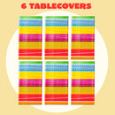 Cinco De Mayo Multi Color Plastic Tablecover, 6 Pcs