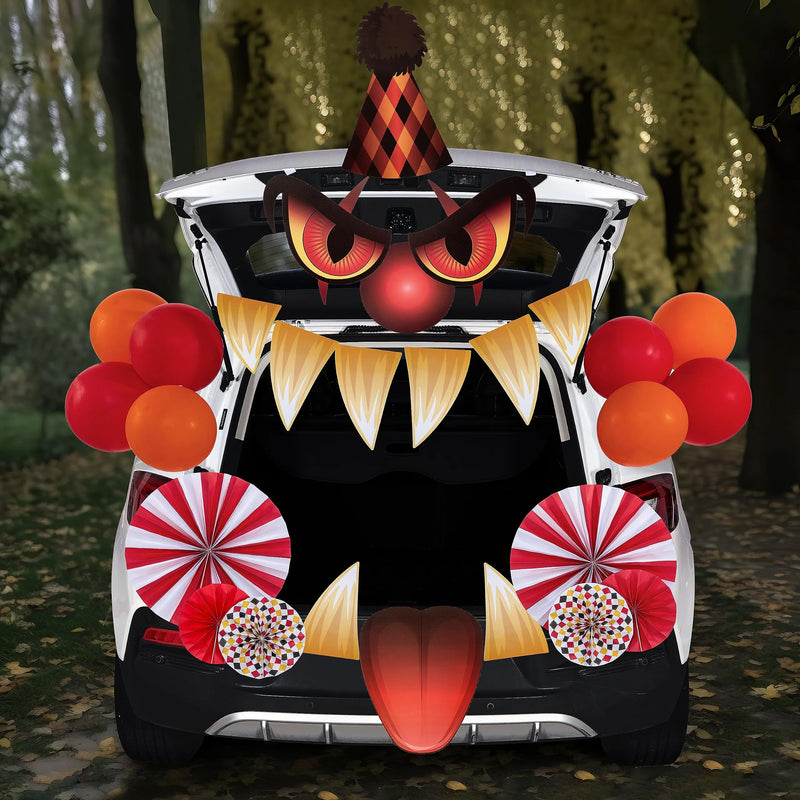 Clown Halloween Trunk or Treat Decor Kit