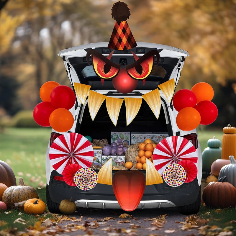 Clown Halloween Trunk or Treat Decor Kit