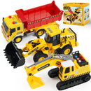 Construction Site Play Set with Excavator, Dump Truck and Loader
