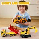 Construction Site Play Set with Excavator, Dump Truck and Loader