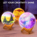 DIY 3D Moon Night Light, Moon Lamp Kit Galaxy Lamp Arts and Crafts Kit