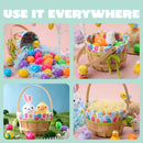 Easter Wooden Basket with Liner, Portable Wood Buckets with Folding Handle