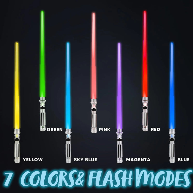 JOYIN Sable iluminado 2 en 1 (6 colores), juego de espadas de luz, espadas  láser duales