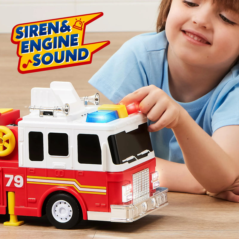 Extra Large Size Fire Truck Toys for Boys with 33-inch Ladder Gift For