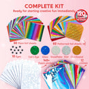 Foil Art Kit for Kids Foam Stickers, Creative Travel Toys and Birthday Gifts