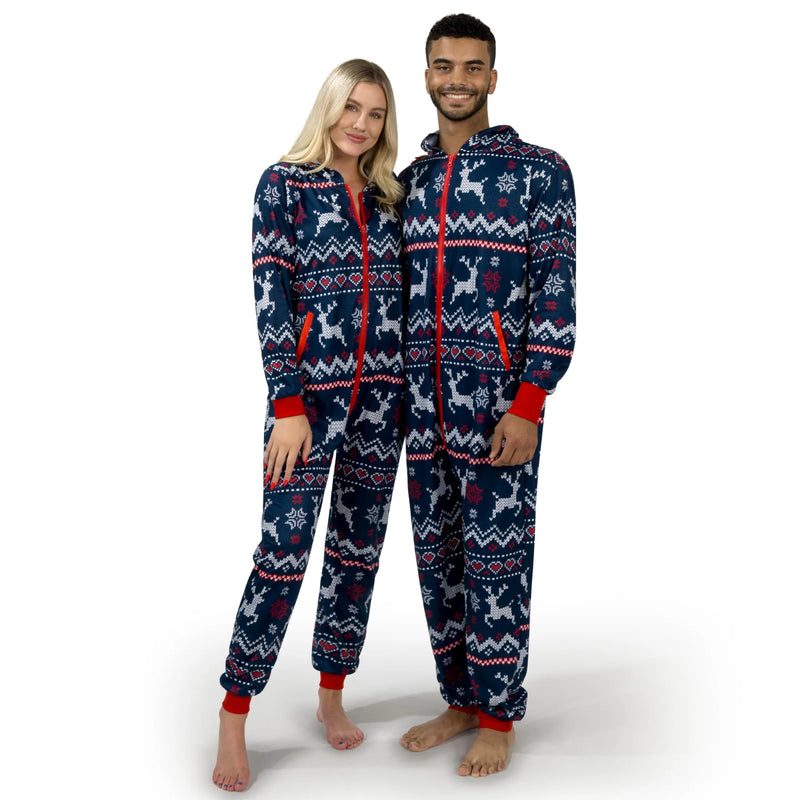 Adults Christmas Loose Hooded Pajamas