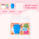 28Pcs Kawaii Glitter Mochi Squishy Toy with Valentines Day Cards for Kids-Classroom Exchange Gifts