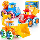 GlowRover 3 Pack Light Up Construction Monster Truck Toys