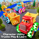 GlowRover 3 Pack Light Up Construction Monster Truck Toys