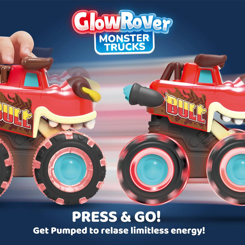 Glow Rover 3 Pack Monster Truck Toy Light Up Cars for Toddlers