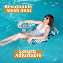 Green Leaves Inflatable Pool Floats Lounge Chairs for Adult