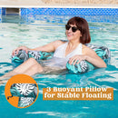 Green Leaves Inflatable Pool Floats Lounge Chairs for Adult